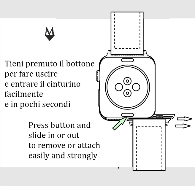Cinturino in pelle Apple Watch Personalizzabile serie Ultra, 8, 7, 6, 5, 4, SE in vera pelle di Coccodrillo Nero