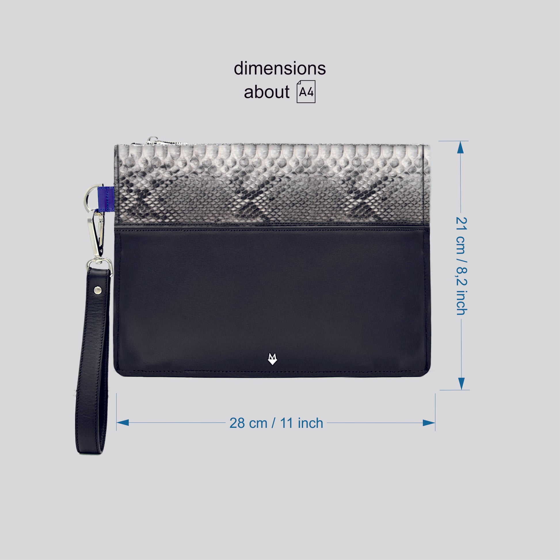 Borsello Pochette Di Pitone Uomo Pochette Gialla E Nera Pochette