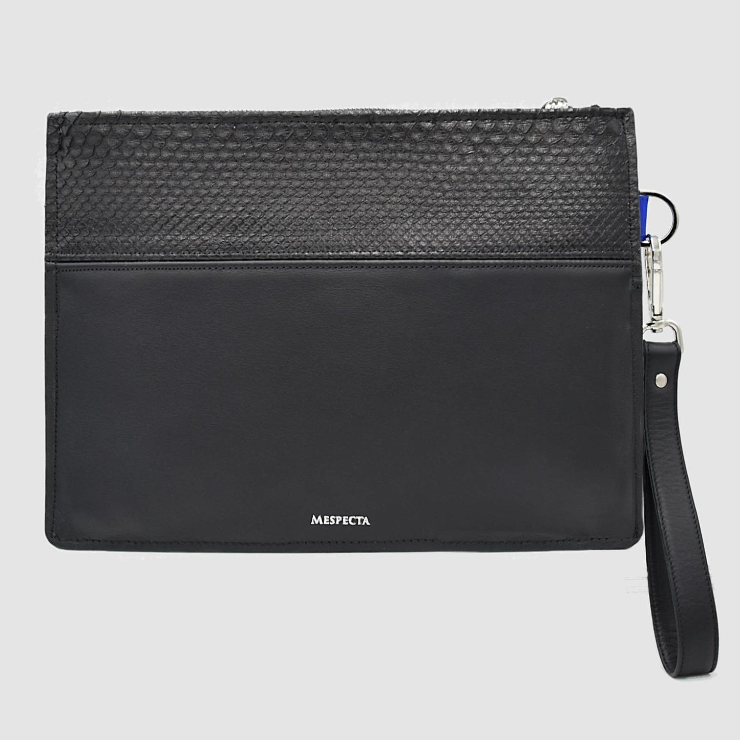 Pochette Borsa a mano Uomo in vero Pitone Personalizzabile Nero - MESPECTA Italia