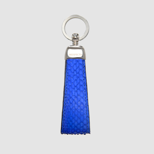 Keychain in Cobalt Blue Python skin